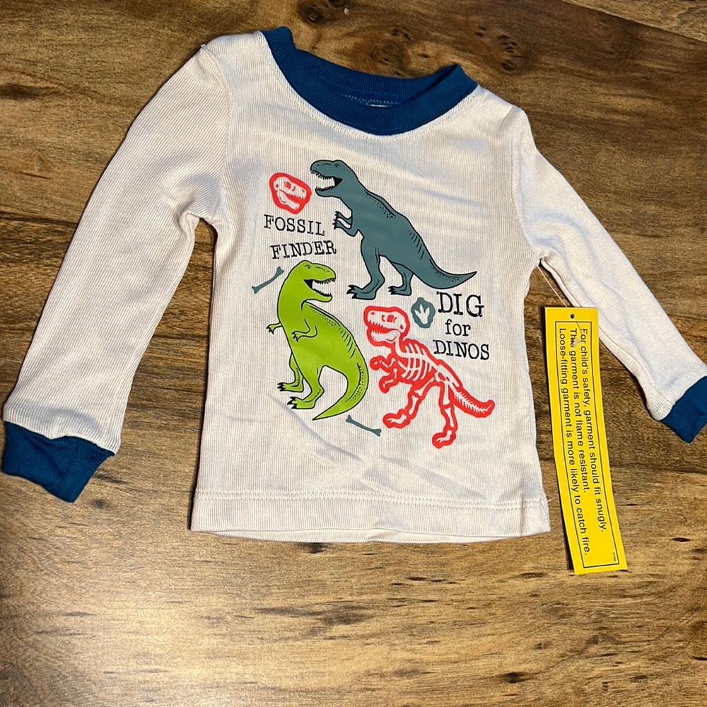 12M BOYS GIRLS BABY PAJAMA TOP KIDS NWT DINOSAUR